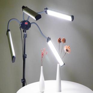 LED摄影灯 双臂补光灯直播照明拍摄视频常亮灯主播互动式灯光