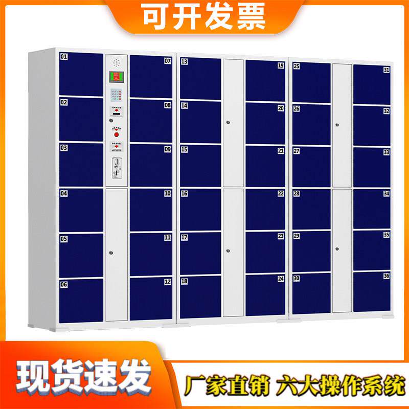 超市智能存包柜储物柜条码刷卡指纹人脸识别微信扫码电子存放柜