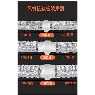 管道风机小型强力抽风机50PVC管3寸增压排气扇工业斜流4寸换气扇