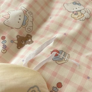 ins卡通纯棉被套单件150x200x230夏季 全棉被罩学生宿舍被单人床品