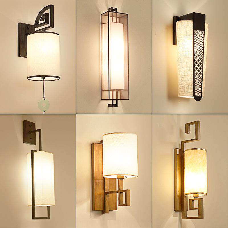 新中式壁灯卧室床头灯酒店过道走廊装饰壁挂灯客厅茶楼创意墙壁灯