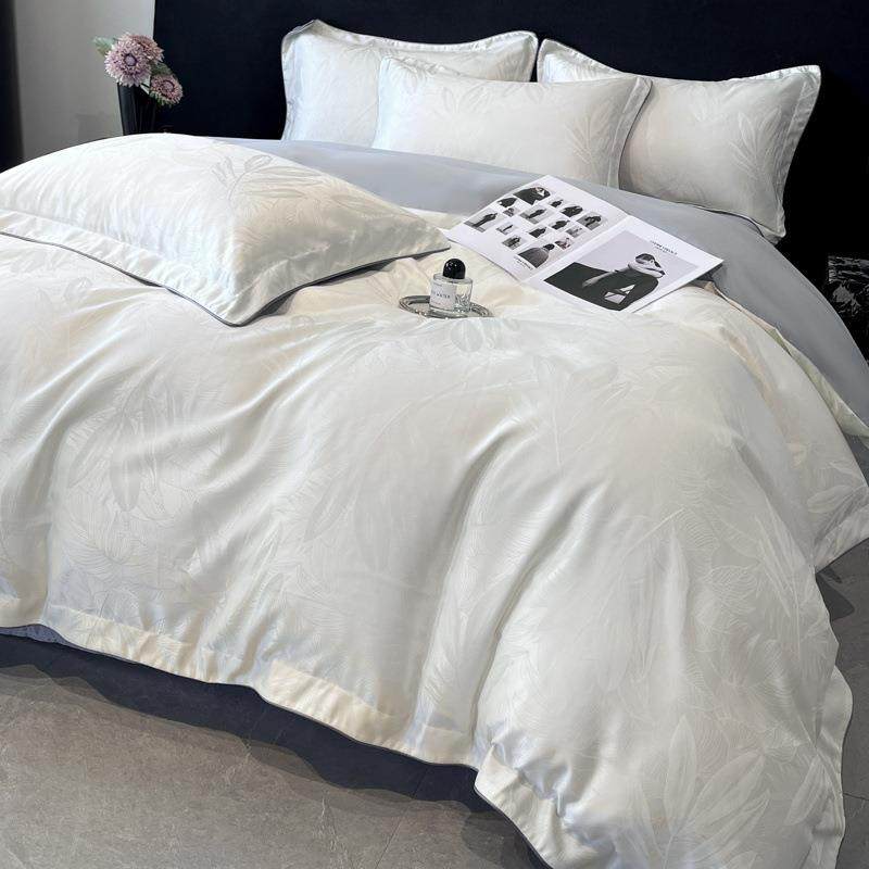 夏季A类水洗真丝四件套双面60支裸睡冰丝床单被套天丝滑床上用品