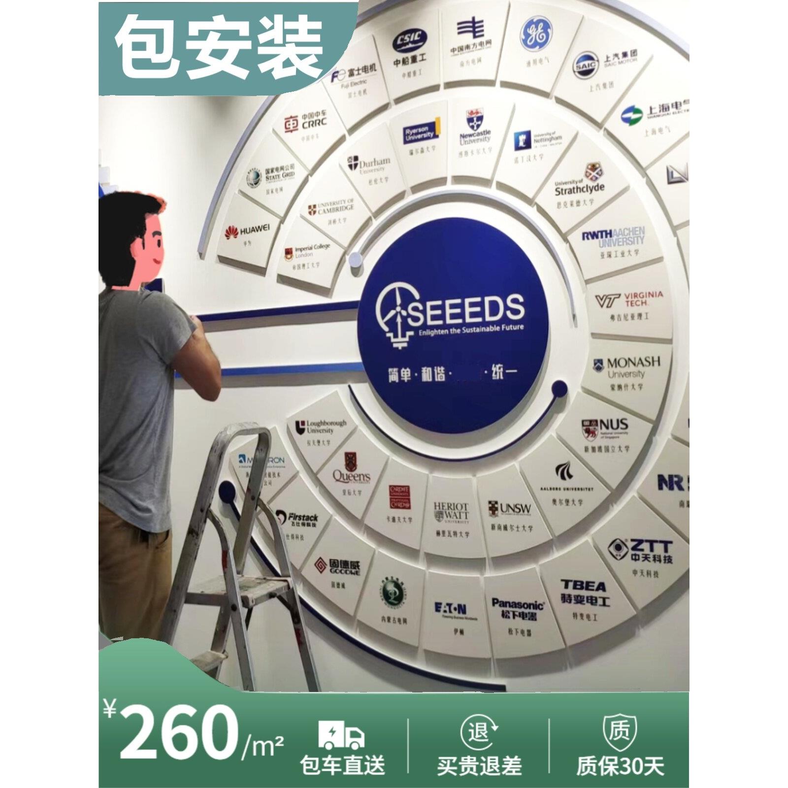 公司企业文化墙员工风格照片墙团队建设背景墙校园幼儿园贴纸荣誉