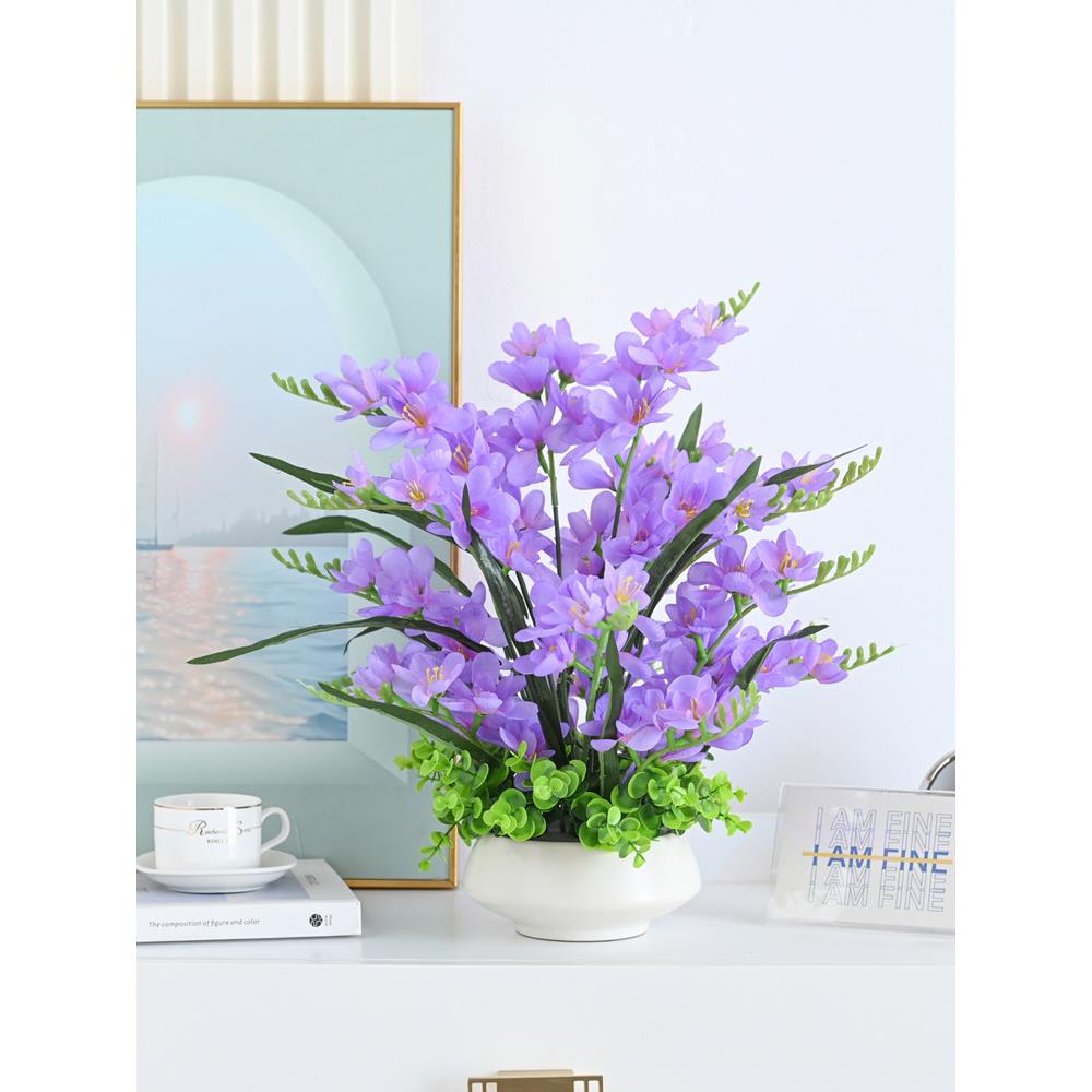 轻奢雪兰蝴蝶兰人造花假插花干插花桌插花装饰插花饰品