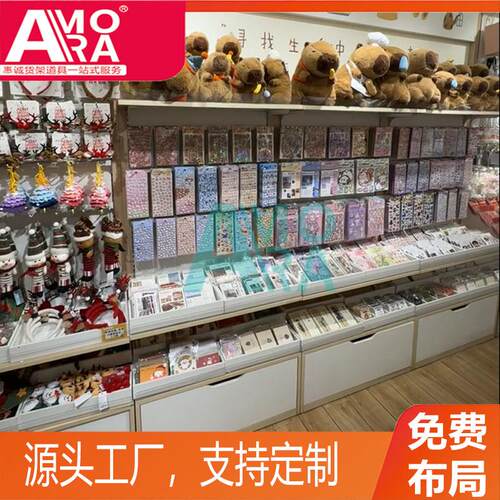 精品饰品店展示柜发箍耳环头饰发夹项链展示架靠墙l型陈列架