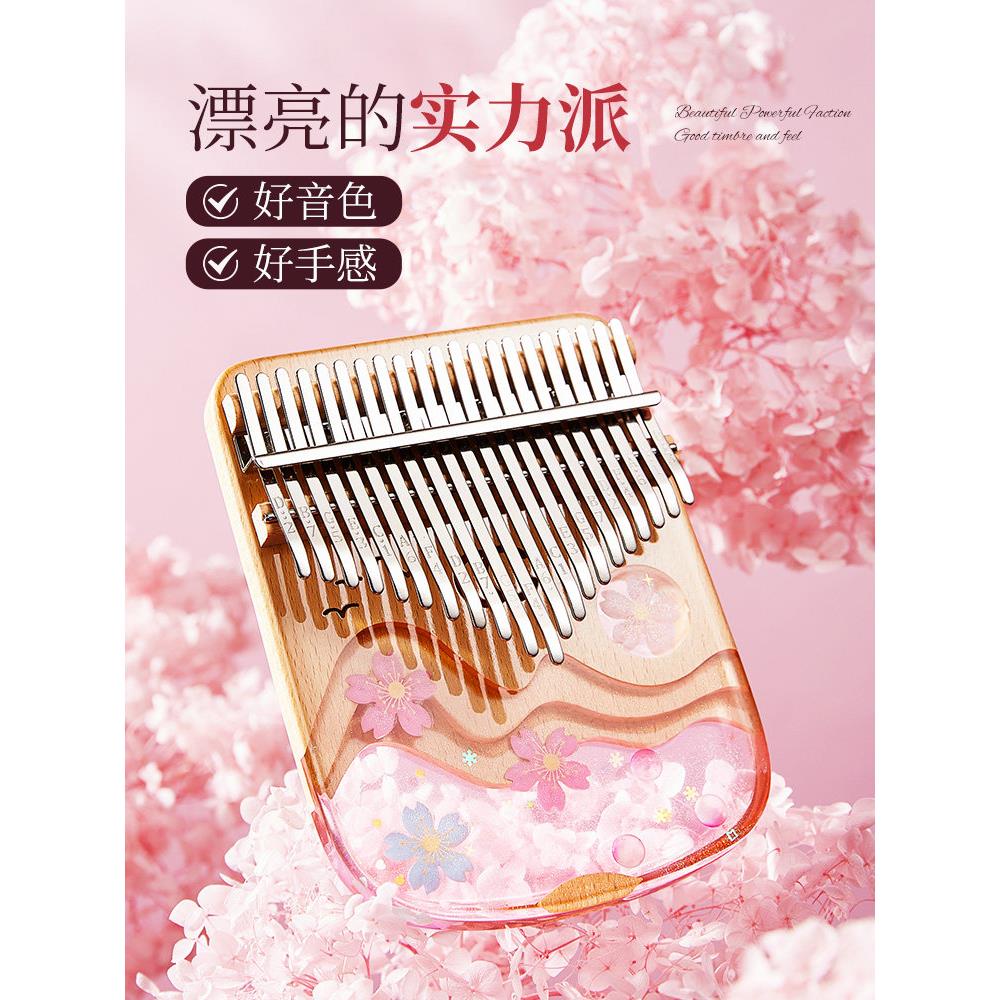 前谷拇指琴卡林巴琴21音板式树脂手指琴17音初学者简单易学乐器