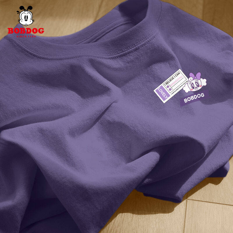 巴布豆童装女童宽松短袖T恤夏季薄款2026新款打底衫好看儿童夏装