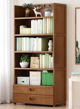 书架OUM置物架落上地实木儿童简易柜省空非书间学生桌多层收纳架