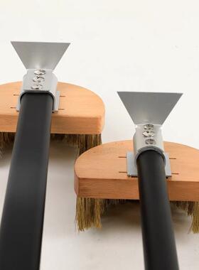 披萨炉刷丝刷合金加长OPK手柄铜披萨工具木柄钢铝刷长柄披丝萨工