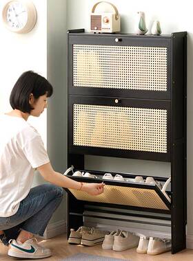 立家用口鞋入柜高款式入户柜一体柜门外走66947廊用极窄门户翻斗