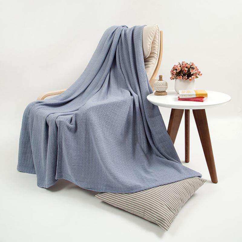 全VXU棉线毯毯纯棉午睡毯子调夏季办公室空沙发巾布罩艺盖布毛巾