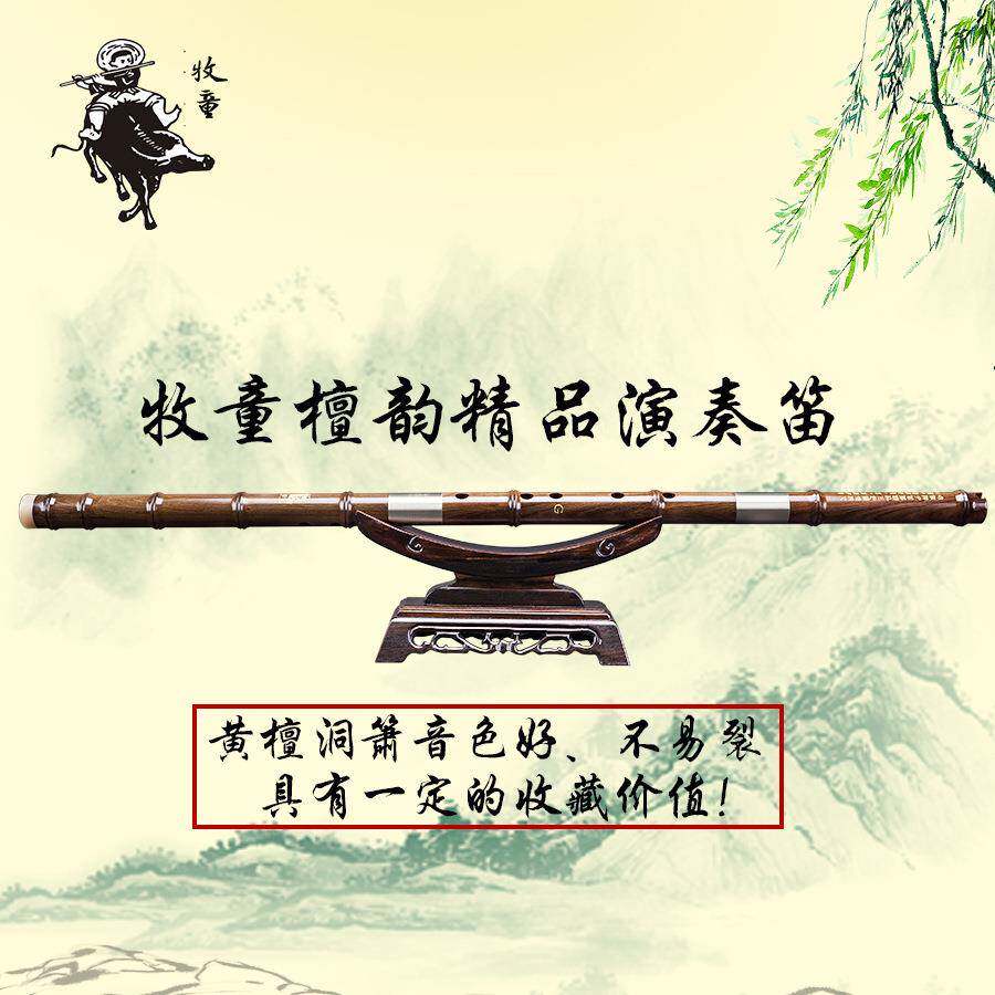 百檀韵戈建明精制黄檀箫吹演奏器专SZB洞业箫乐学生初灵学洞箫不
