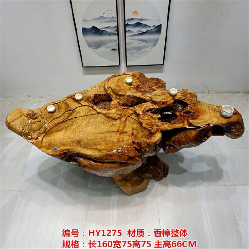 根雕茶几整体树根阳台茶桌客厅茶艺桌鸡翅木家用实木经济原木茶台