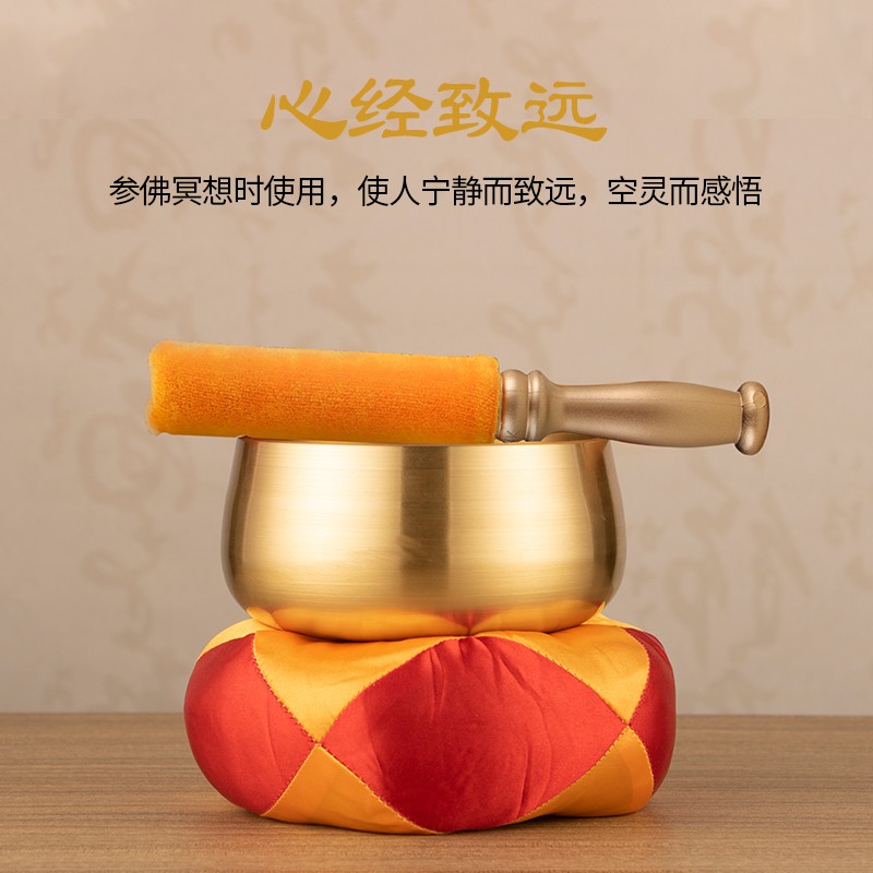 纯铜法器黄铜磬4寸-7寸铜磬铜钵佛音碗修行钵光身佛音钵日式铜庆