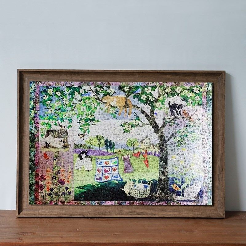 拼图框1000片欧式相框300500片拼图相框3DJP拼图框挂墙2000片画框