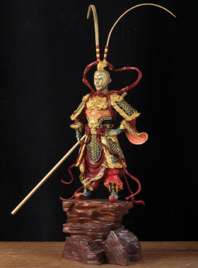 孙悟空大圣饰品战斗胜利佛像孙悟空办公室铜像入口客厅前台商务礼