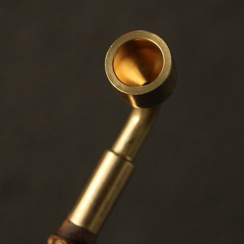 烟斗纯手工制作紫竹鞭筒文玩把件把玩烟器鼻烟壶收藏送礼竹工艺品