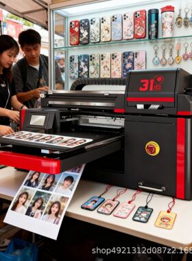 31度UV平板打印机小型木板水晶标贴冷转印贴纸不干胶亚克力印刷机