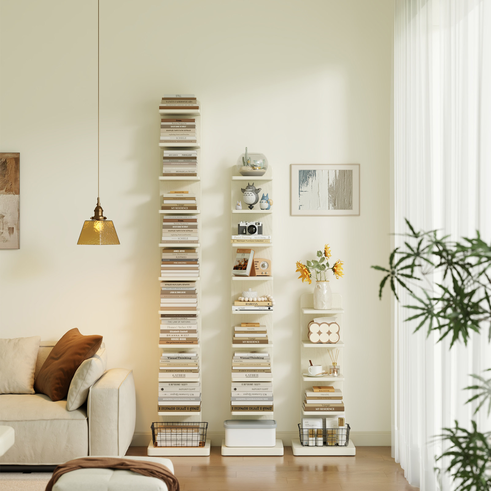 实木隐形书架落地置物架客厅转角书柜小户型简约简易家用收纳架子,住宅家具,书架,淘宝优惠券,粉丝福利购,淘宝优惠卷