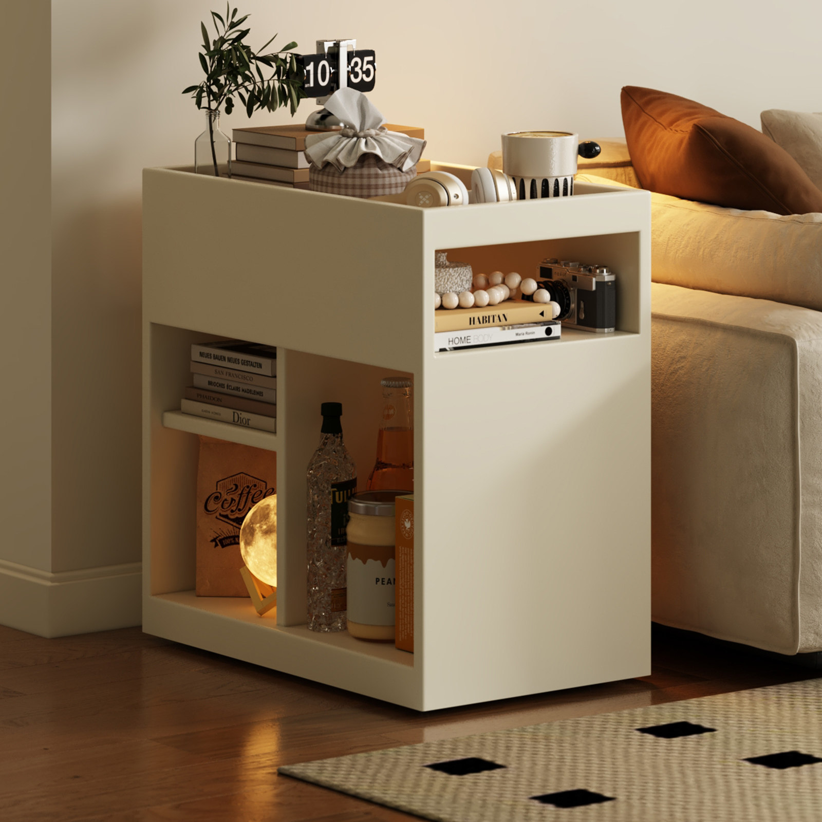 沙发边柜实木可移动小柜子小户型床头置物柜客厅多功能简约收纳柜,住宅家具,可移动边柜,淘宝优惠券,粉丝福利购,淘宝优惠卷