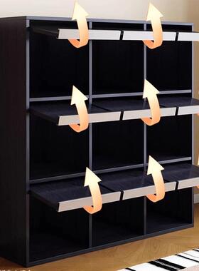 书架中黑色门格子柜翻柜皮埃尔柜客厅古风柜黑胶唱片北欧SJ0277风