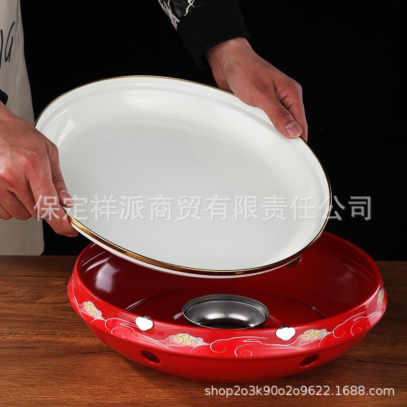 商网用酒火精炉小锅红鲜干xp-008锅锅不粘干锅仔平底锅龙虾盘海盘