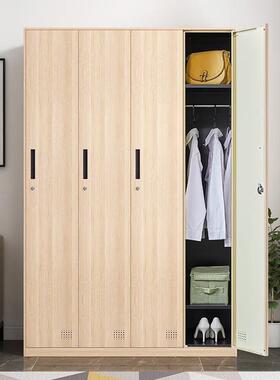 加宽1YT-1200.2制米更员衣柜柜工钢木纹储物柜铁皮柜健身房宿舍衣