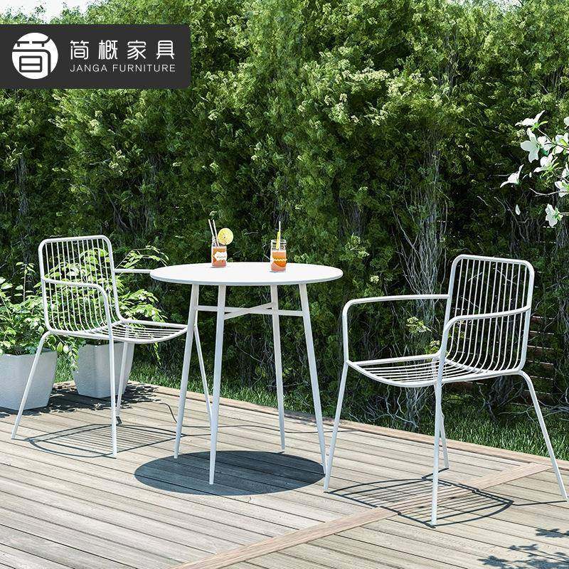 别墅庭院金属桌椅组合花园阳台防水防晒家具咖啡厅奶茶店一桌两椅,鲜花速递/花卉仿真/绿植园艺,割草机/草坪机,淘宝优惠券,粉丝福利购,淘宝优惠卷