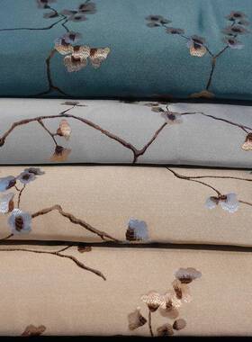 新中式十里腊高精密提花梅红垫木家具织SH008-6坐锦缎抱枕靠垫桌