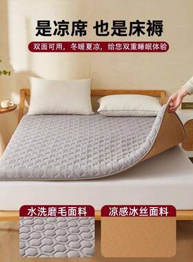 面藤席双床物租垫遮盖软垫学生24578宿舍单双人房专用凉席睡垫冬