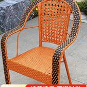 靠椅单人藤藤椅985家用背人滕编扶手椅子户外餐椅阳台休闲座椅老