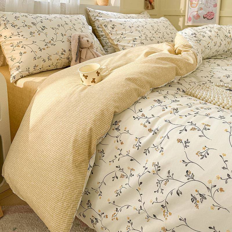 夏季田园风纯棉被套单件150×200×230全棉碎花被罩宿舍1.5米被单