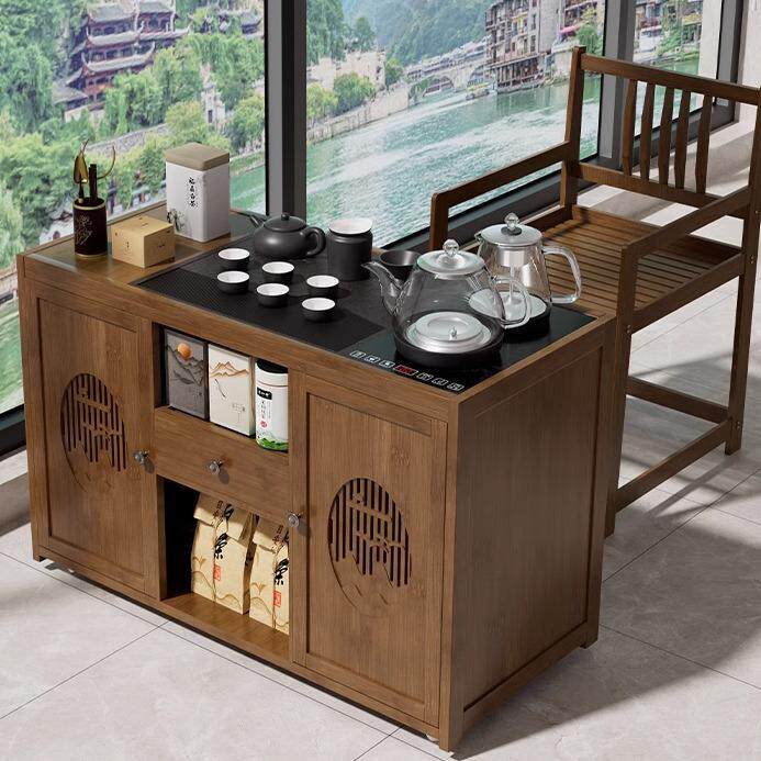 新中式茶桌移动小茶台客厅茶水柜沙发边几泡茶台烧水壶一体茶吧机