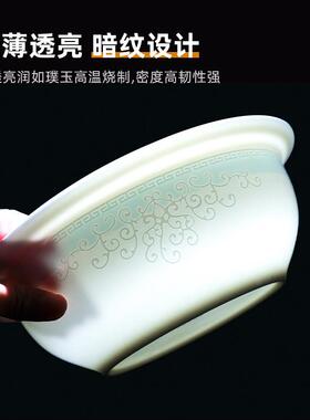 骨釉下彩大汤盆家用陶瓷瓷品锅带盖汤汤煲创意大号碗汤锅QY24527
