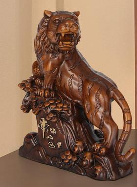 虎Y-YMJ606啸山河家居虎装饰品老件客厅电视柜玄关虎摆摆设上山乔