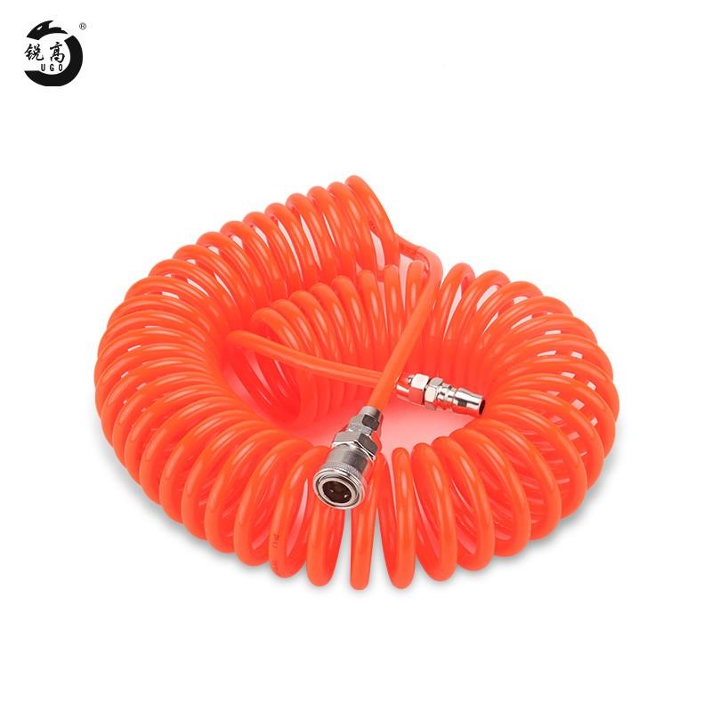 气气动弹簧管PU气风管挂空压机泵UGO\/锐软管高压螺旋气管弹性伸