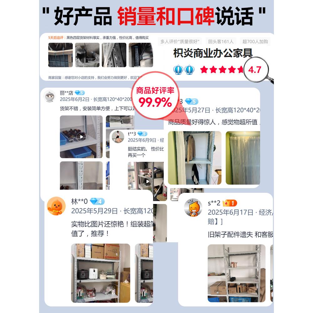 货架强承重隆铝仓储多层物架置仓库快递铁架子快递超物家用货物架