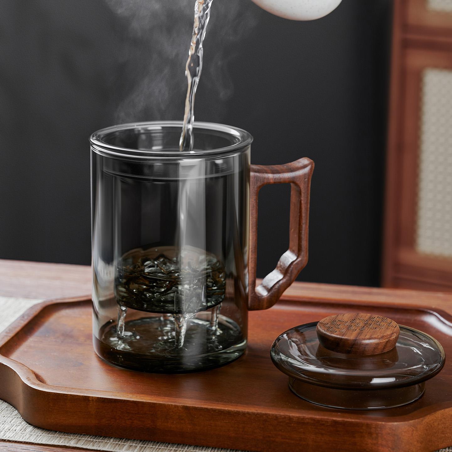 玻璃茶杯茶分AD01-250离杯过滤杯子男士茶专用办个公泡室水水杯人