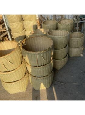 手工编织竹箩筐沥水竹篮稻谷淘米大号箩筐喜庆住储物篮收纳筐农家