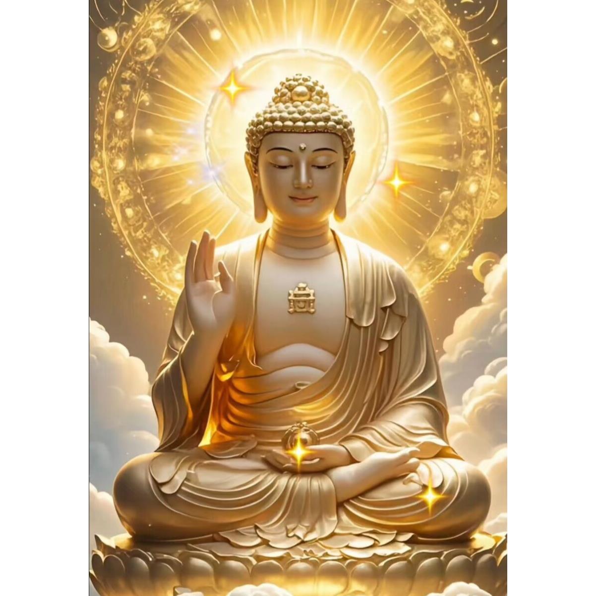 带框钻石画满钻方钻手工贴钻绣客厅玄关竖版新款佛像南无阿弥陀佛