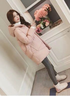 孕妇冬季外套棉服女中长款宽松棉衣孕早期冬装加厚时尚洋气棉袄潮