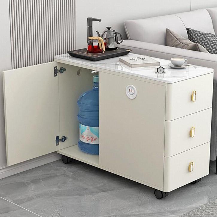 轻奢沙发边柜侧边柜小户型可移动家用茶几简约现代岩板客厅小边几