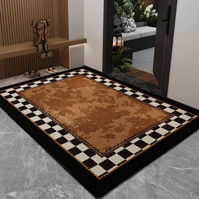 轻奢复古地垫入户门垫防滑耐脏蹭土脚垫家用客厅玄关地毯进门门口
