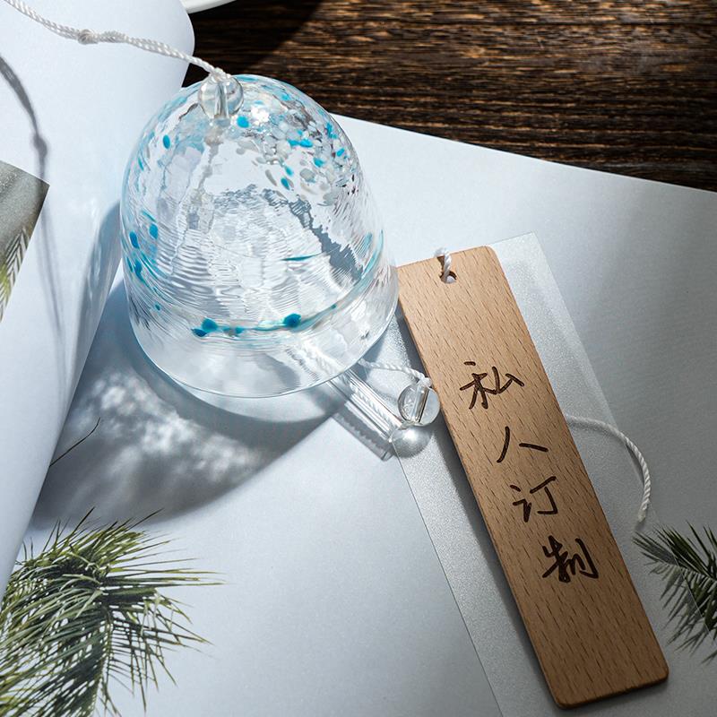 日式RKB加厚玻璃风铃手挂工和礼物挂件风可爱小新饰清卧室阳台潮