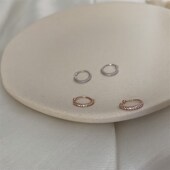 极简小碎钻耳夹 通体纯银高级感无耳洞可戴气质百搭耳骨夹 单只