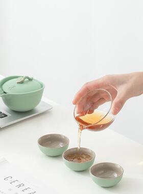 便携式随旅茶行具小套装出差身单人55463杯快客户外露营简易泡茶