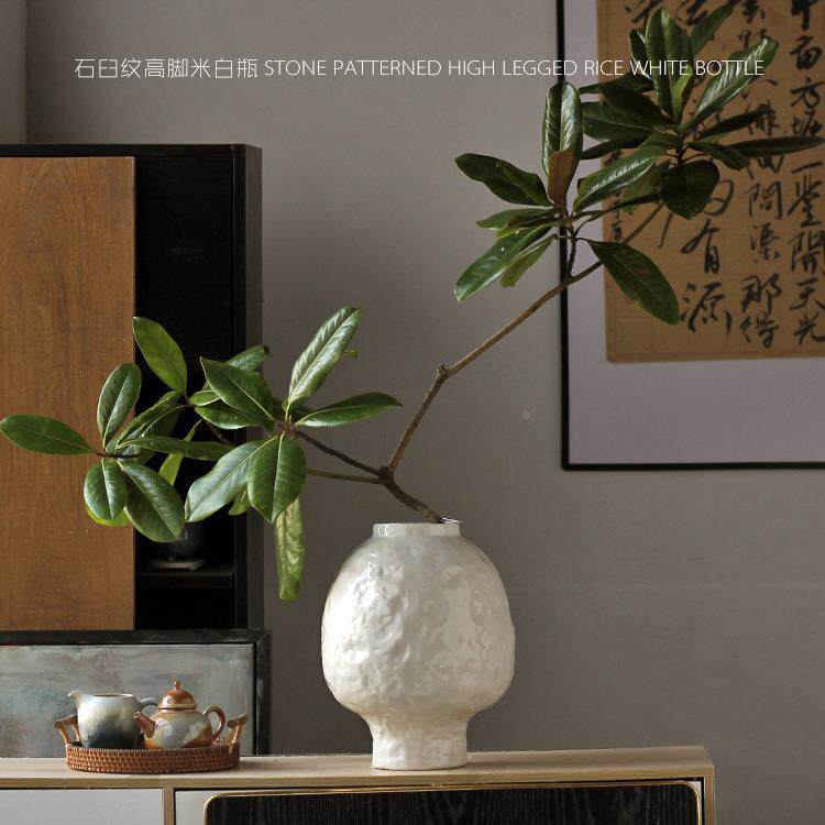 中白色培法式ins陶瓷花瓶水插花古风家居开大WAG运肚罐花器摆件