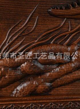 饰BGW207方形浮镇雕实木手工木雕客厅装艺画桃木雕刻山海工品