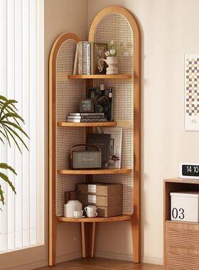 复转古角物架转角藤编置客厅屏风隔断书柜pdd-7023房收纳置物卧室