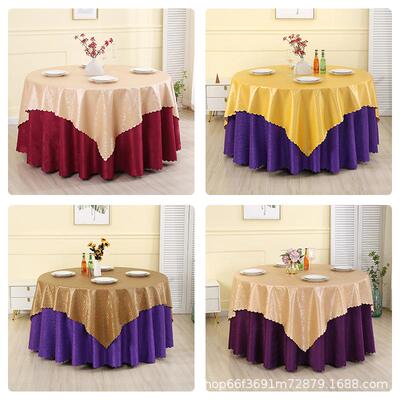 厂家直销防酒店餐桌防水防用油双层套23173装免洗烫婚庆餐布厅家